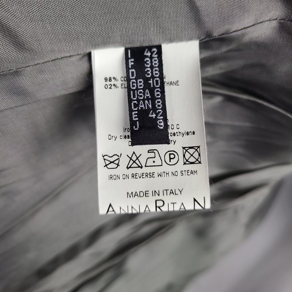 NWOT AnnaRita N Gray Olive Green Blazer Jacket Size 6 - Picture 11 of 12